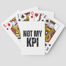Not My KPI Minimalist Typographic Playing Cards トランプ