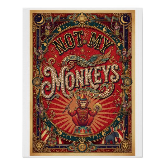 Not My Monkeys! Ringmaster, Red and Gold ポスター (正面)