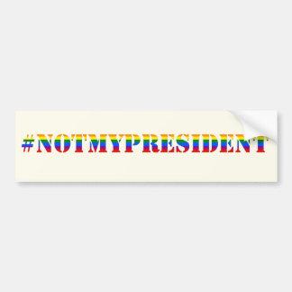 Not My President LBGTQ Flag抗議バンパーステッカー バンパーステッカー