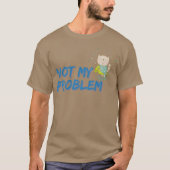 Not my problem Cute cat riding a rocking horse gif Tシャツ (正面)