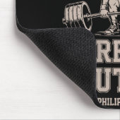 Not My Strength But His Gym Jesus Lifting Christia マウスパッド (コーナー)