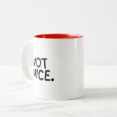NOT NICE. Cute & Funny Christmas Minimalist Mug ツートーンマグカップ (正面左)