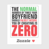 Not Normal If Boyfriend False Accusation Cheating シール (シート)