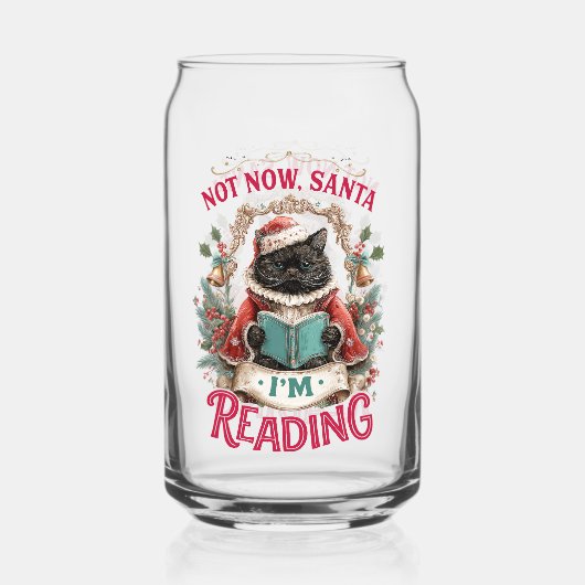 Not Now Santa I'm Reading  ガラス缶 (正面)