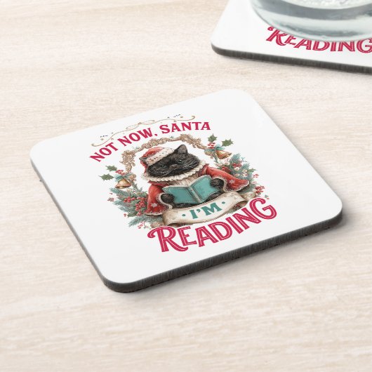 Not Now Santa I'm Reading  コースター (左側)