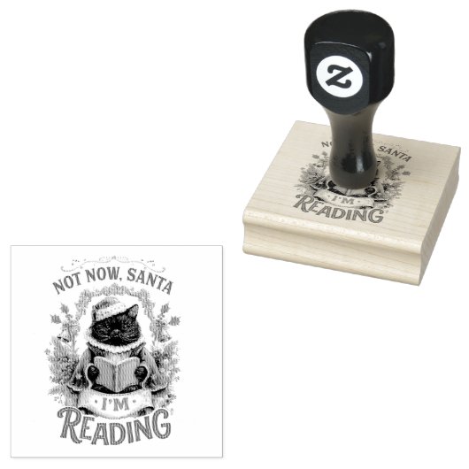Not Now Santa I'm Reading  ラバースタンプ (押印)