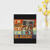 Not old classic funny old gamer gaming retro 80s カード (黄色い花)