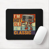 Not old classic funny old gamer gaming retro 80s マウスパッド (マウス)