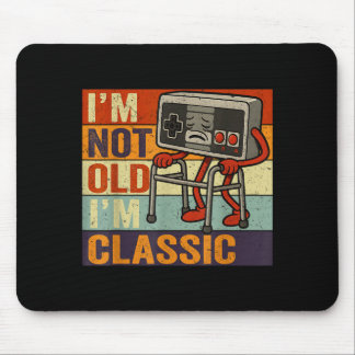 Not old classic funny old gamer gaming retro 80s マウスパッド