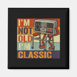 Not old classic funny old gamer gaming retro 80s マグネット