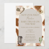 Not Our/Her First Rodeoベビー散布招待状 招待状 (正面/裏面)