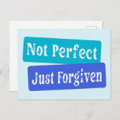 Not Perfect Just Forgiven Christian ポストカード (正面/裏面)