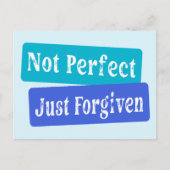 Not Perfect Just Forgiven Christian ポストカード (正面)