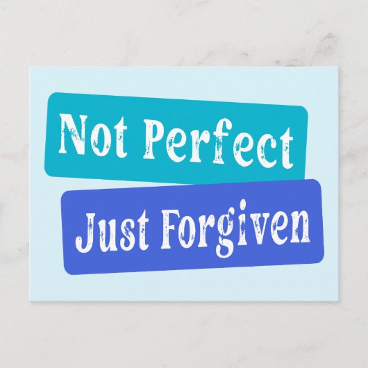 Not Perfect Just Forgiven Christian ポストカード (正面)