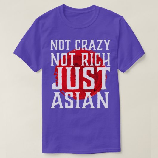 Not Rich Just Asian熱狂する Asianのヴィンテージアおもしろいジア Tシャツ (デザイン正面)