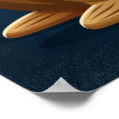 Not Rushing Walrus – Funny Cartoon Character Art ポスター (角)