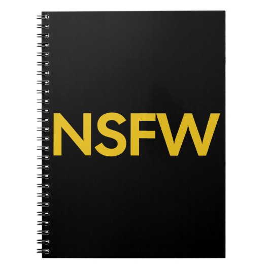 Not Safe For Work (NSFW) ノートブック (正面)