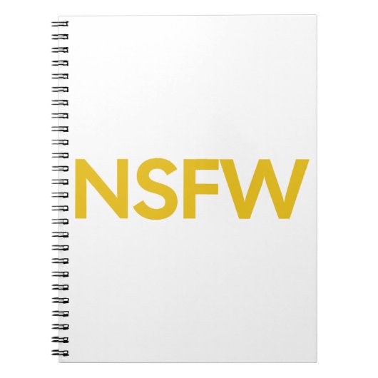 Not Safe For Work (NSFW) ノートブック (正面)