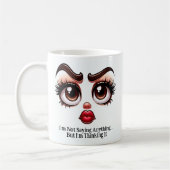 Not Saying Anything, Fabulous Eyes Funny Face コーヒーマグカップ (左)