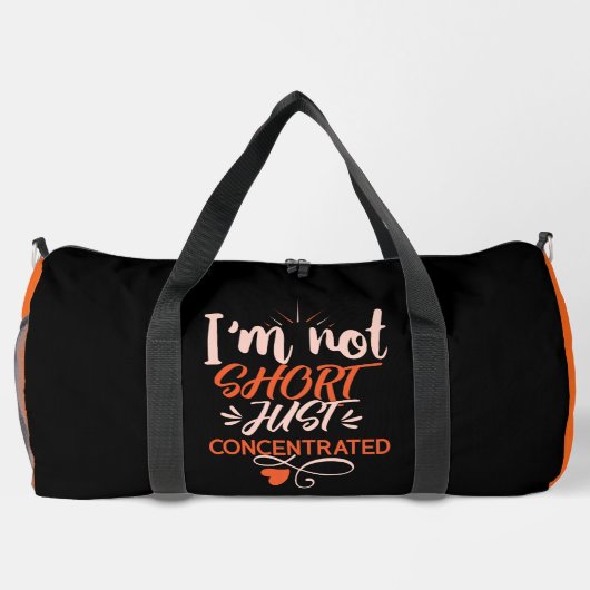 Not Short Just Concentrated ダッフルバッグ (裏面)