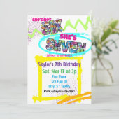 not SIX, SEVEN Spray-paint Girl 7th Birthday 招待状 (スタンド正面)