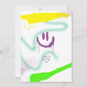 not SIX, SEVEN Spray-paint Girl 7th Birthday 招待状 (裏面)