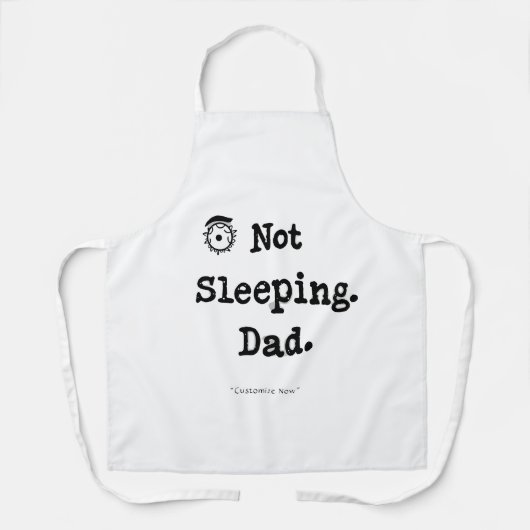 Not Sleeping Dad Apron – BBQ Nap Master Gift エプロン (正面)