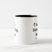 Not Sleeping Dad Mug – Funny Custom Gift ツートーンマグカップ (中央)