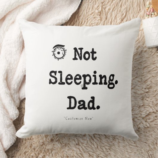 Not Sleeping Dad Pillow – Custom Nap Gift クッション (ブランケット)
