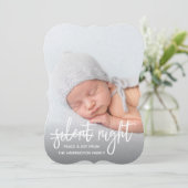 Not So夜静かベビーフォトフラットホリデーカード シーズンカード (スタンド正面)