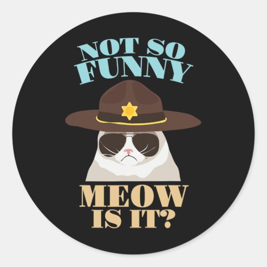Not So Meowおもしろい Is It - おもしろい州・トルーパー ラウンドシール (正面)