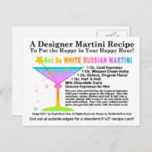 Not So White ロシアの Martiniレシピはがき ポストカード (正面/裏面)