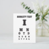 Not Sobriety 飲 Blurry Eye Chart Test Sober ポストカード (スタンド正面)