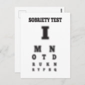 Not Sobriety 飲 Blurry Eye Chart Test Sober ポストカード (正面/裏面)