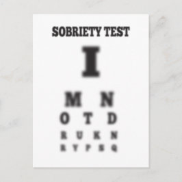 Not Sobriety 飲 Blurry Eye Chart Test Sober ポストカード
