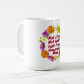 Not step not half full-time awesome Mom Adoptive  コーヒーマグカップ (正面左)