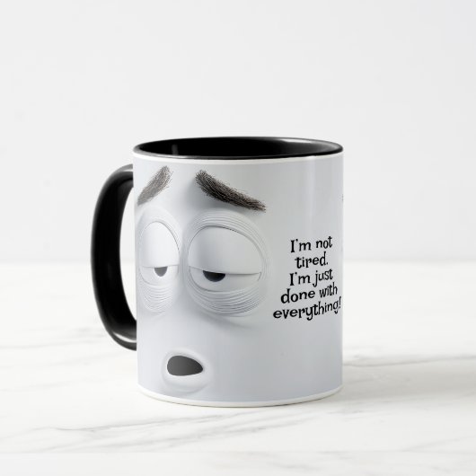 Not Tired, Add Name Message,   Expressive Face マグカップ (正面左)