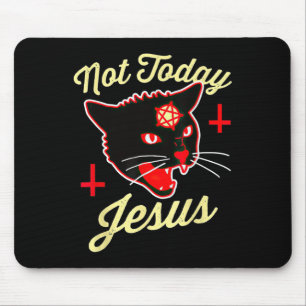 Not Todayイエス・ハイル・サタン猫死クロスヴィンテージ マウスパッド