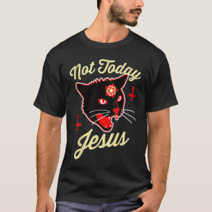 Not Todayイエス・ハイル・サタン猫死クロスヴィンテージ Tシャツ