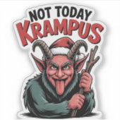 Not TodayクランパスイビルKrampusクリスマス シール (正面)