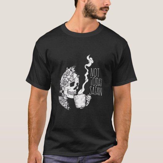 Not TodayコーヒースケルトンNot Todayサタン Tシャツ (正面)
