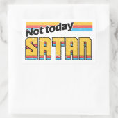 Not Todayサタンレトロ 長方形シール (バッグ)
