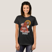 Not Todayサタン柔術ヴィンテージクリスチャン Tシャツ (正面フル)