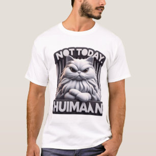 Not Todayヒューマおもしろいン不機嫌な猫Tシャツ Tシャツ