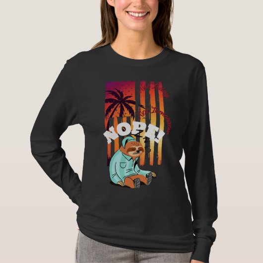 Not Today眠るナプスロスサンセットフラグ Tシャツ (正面)