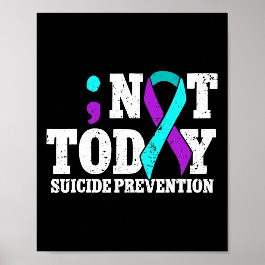 Not Today自殺防止リボン認識度 ポスター (正面)