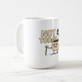 Not Today コーヒーカップ - 面白い月曜日のユーモア  (正面左)