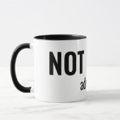 NOT TODAY - Adulting Funny Typography マグカップ (左)