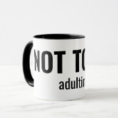 NOT TODAY - Adulting Funny Typography マグカップ (正面左)