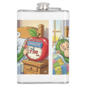 Not Today, Alarm - Sleepy Monkey Mode 💤🙈 フラスク (裏面)